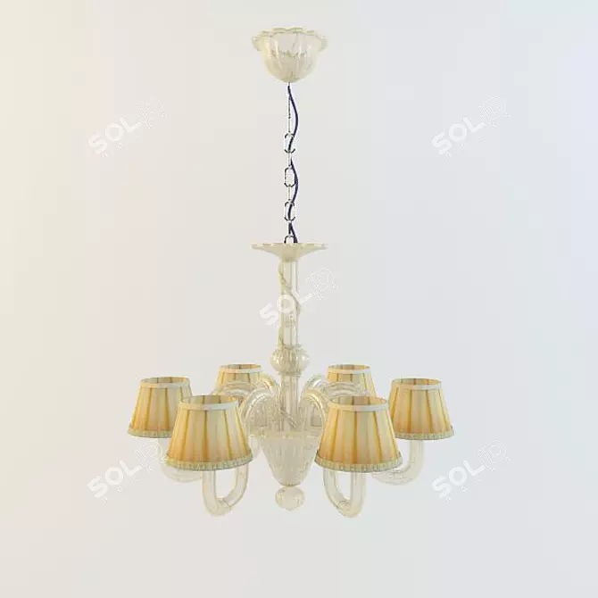 Elegant Classic Chandelier 3D model image 1