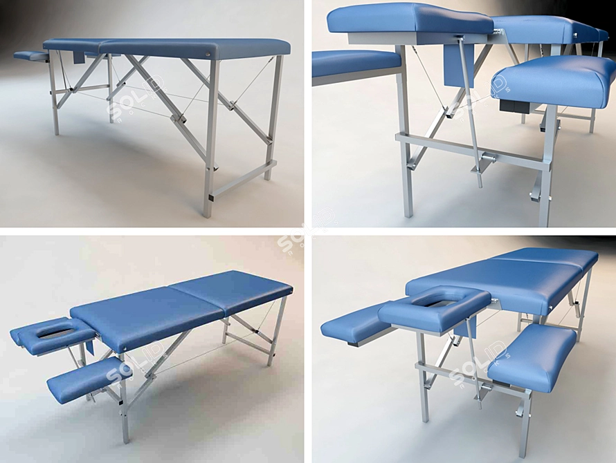 Adjustable Massage Table with Headrest & Armrests 3D model image 1