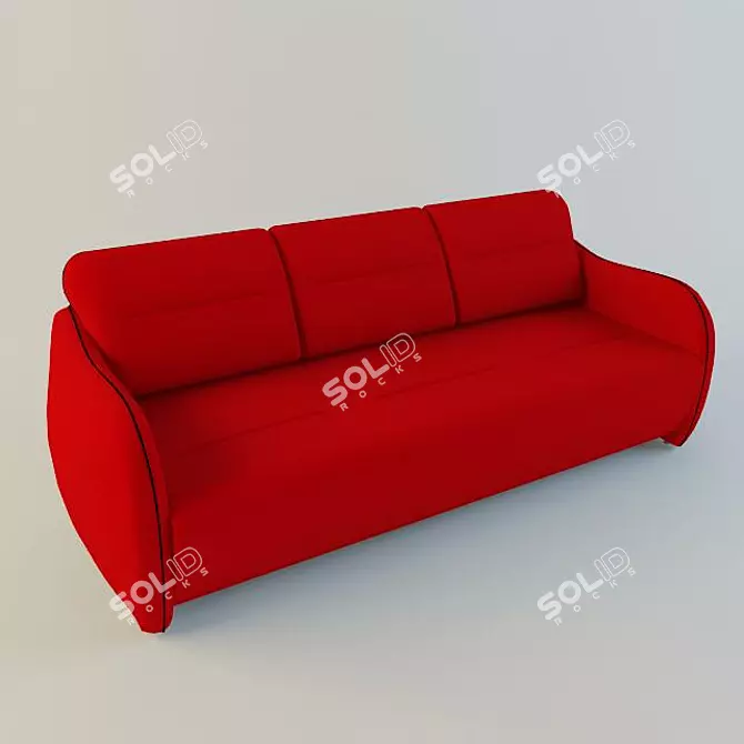 Luxurious Korsika Sofa 3D model image 1