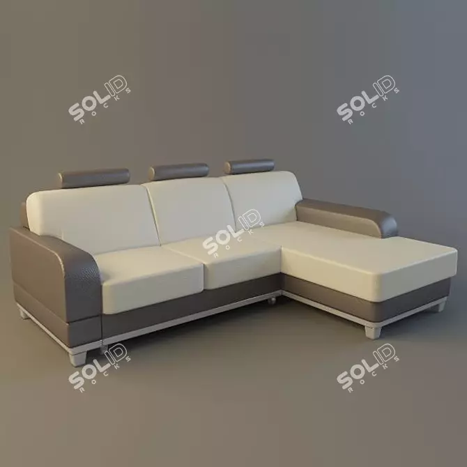 Zanzibar: Luxurious Sofa by Mobel & Zeit 3D model image 1