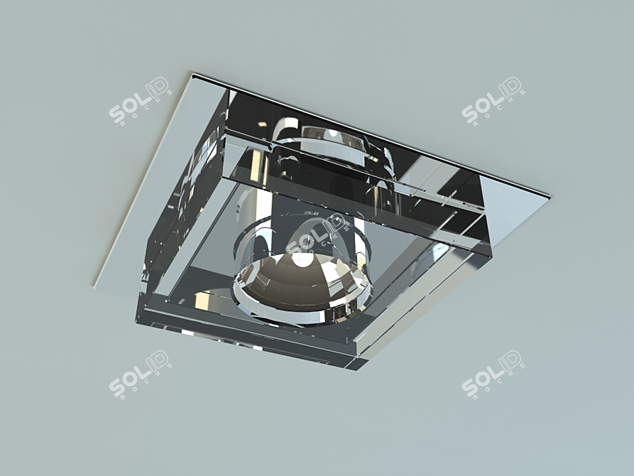 Compact Square Jewelry Box 3D model image 1