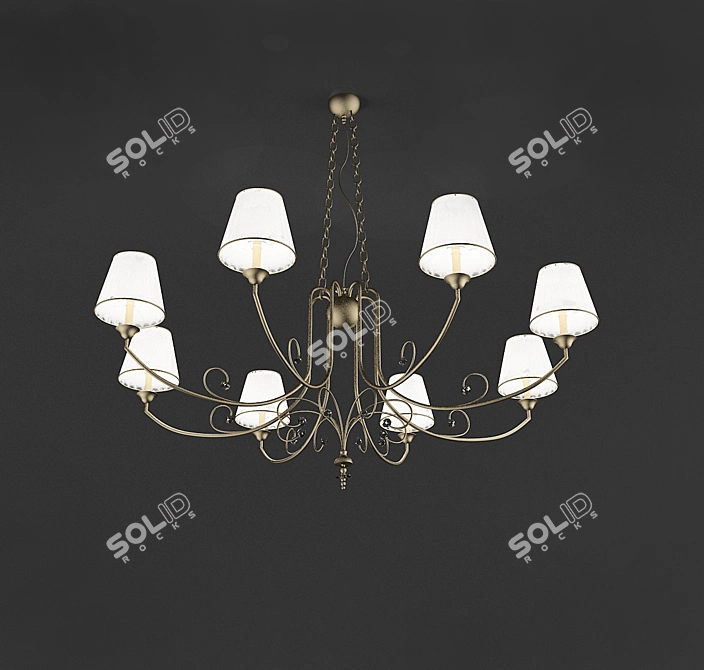 Elegant Camilla Chandelier 3D model image 1