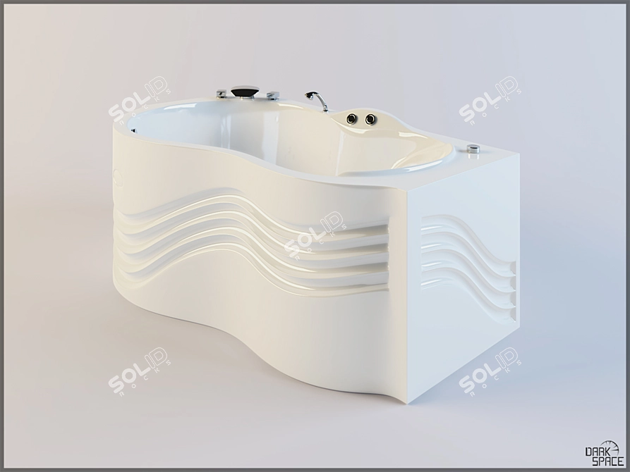 Relax in Style: Pasadena Hydrotherapy Bathtub 3D model image 1