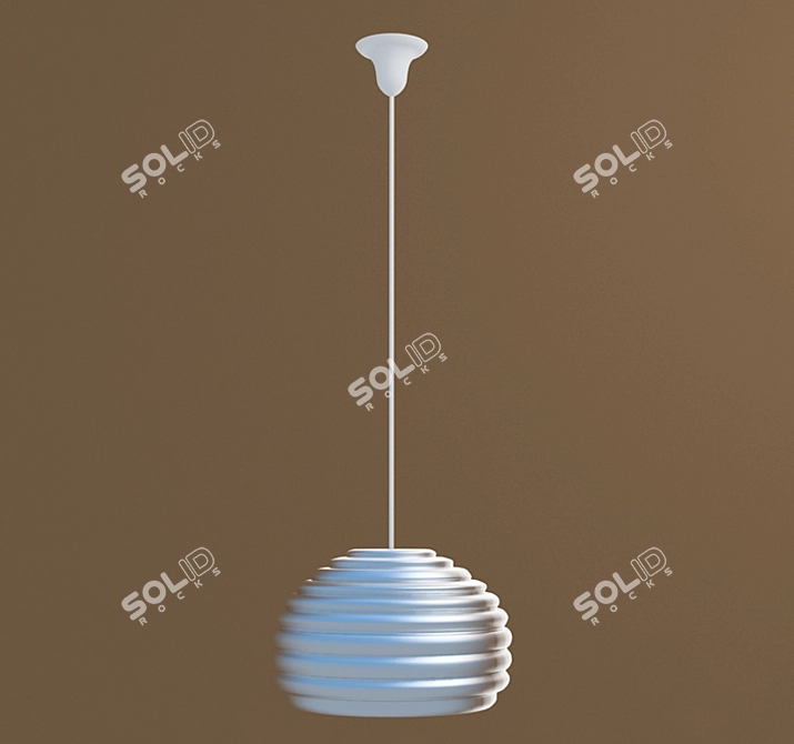 Elegant Metal Chandelier 3D model image 1