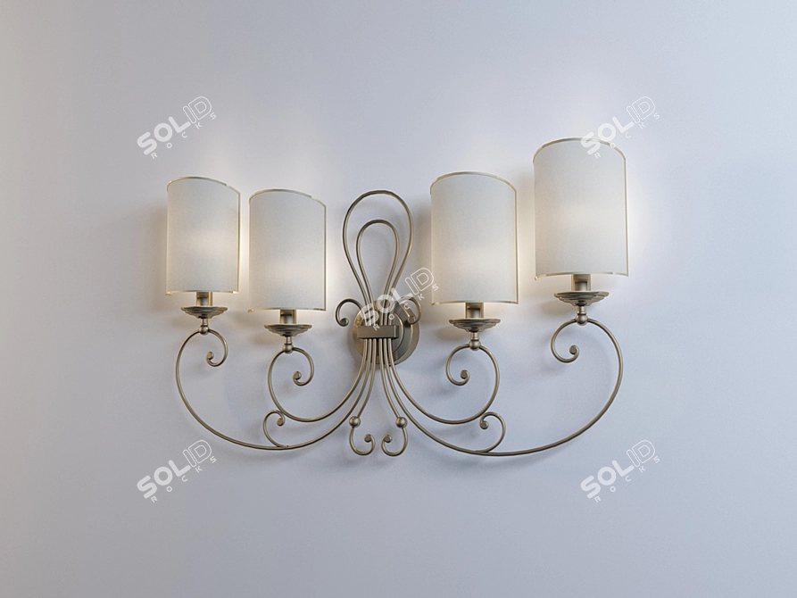 Modern Contract 45 Wall Lamp 3D model image 1