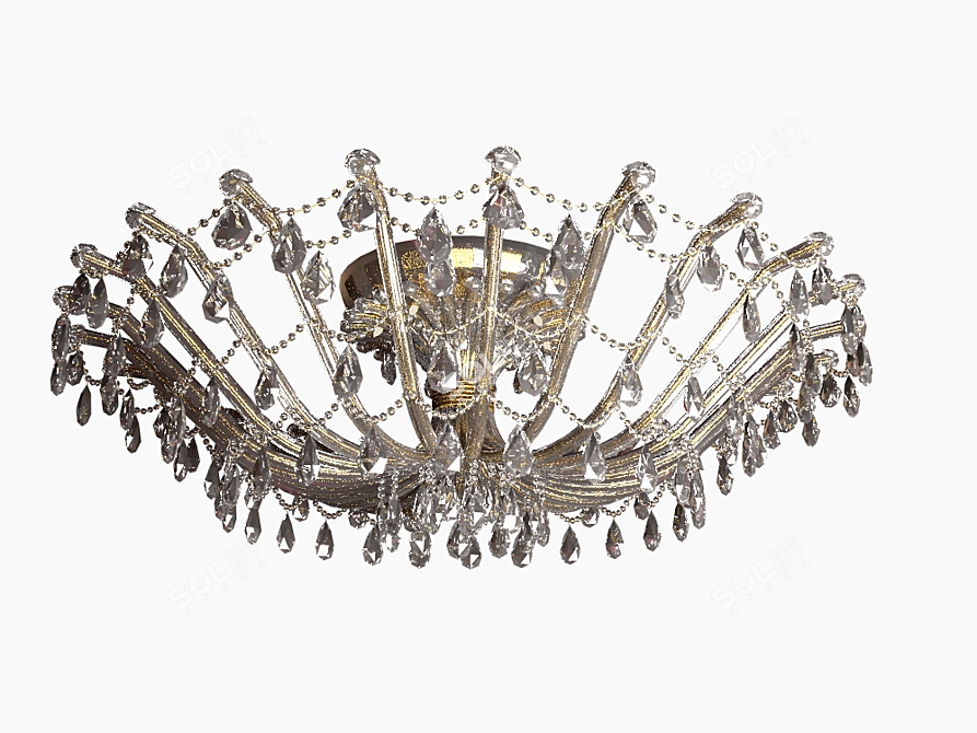 Elegant Luiza Chandelier 3D model image 1