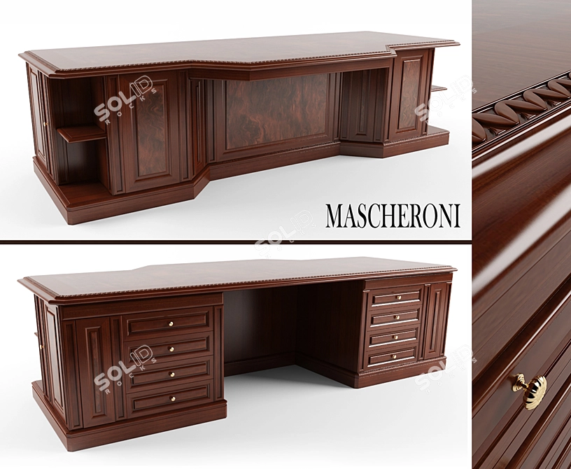 Elegant MASCHERONI Scrivanie Desk 3D model image 1