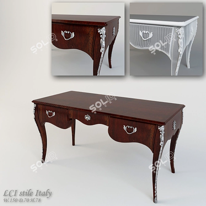 Stylish LCI STILE Office Desk 3D model image 1