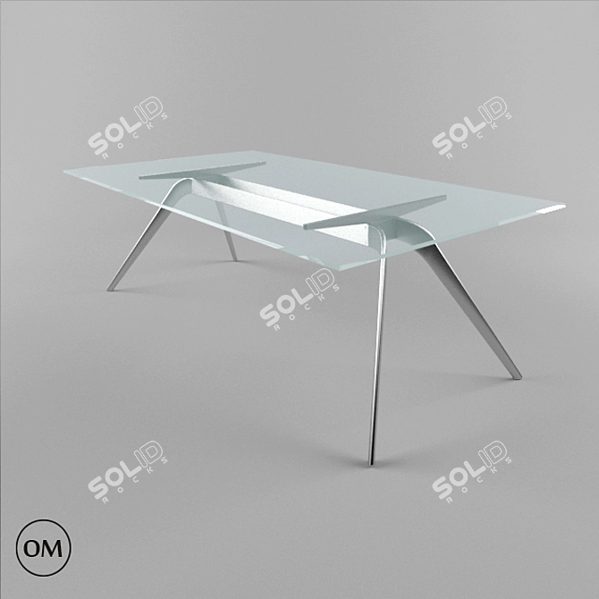 Modern T-No.1 Table 3D model image 1