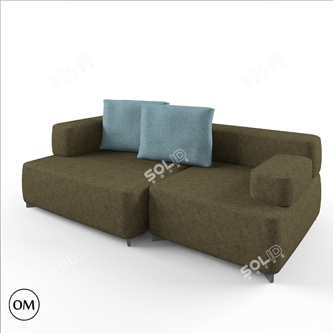 ALPHABET Sofa: Modern and Stylish 3D model image 1