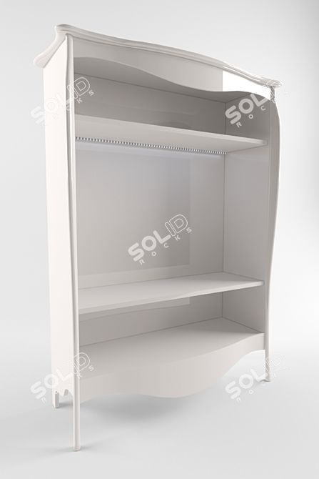 Elegant Rose TV Stand 3D model image 1