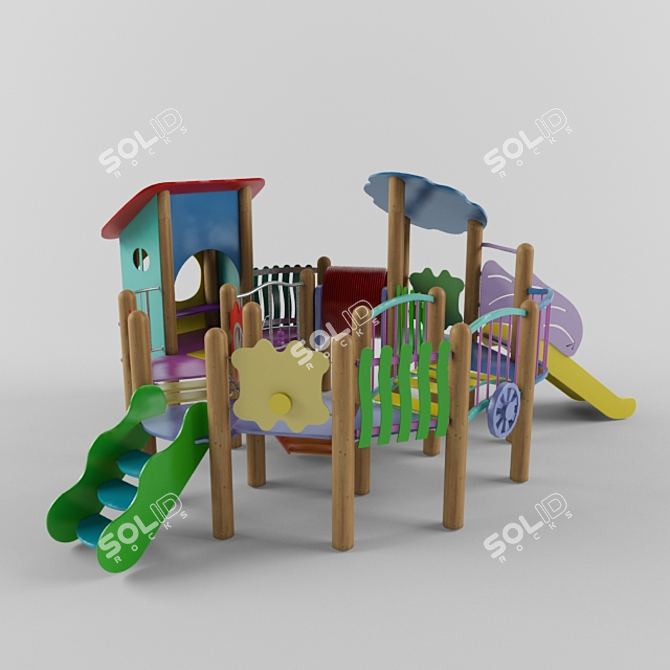 Children's Playground: High-Quality and Fun 3D model image 1