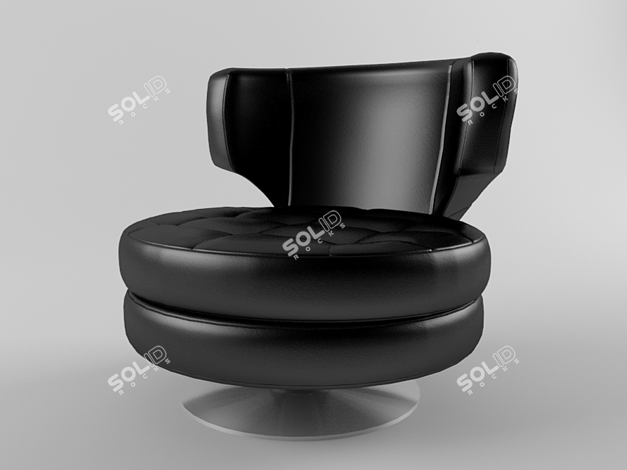 Elegant Palermo Armchair 3D model image 1