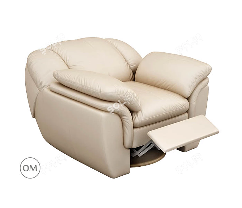 Elegant Recliner Chair by Mobel & Zeit 3D model image 1