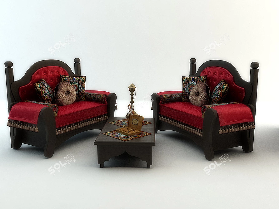 Stylish Comfort Sofa 3D model image 1