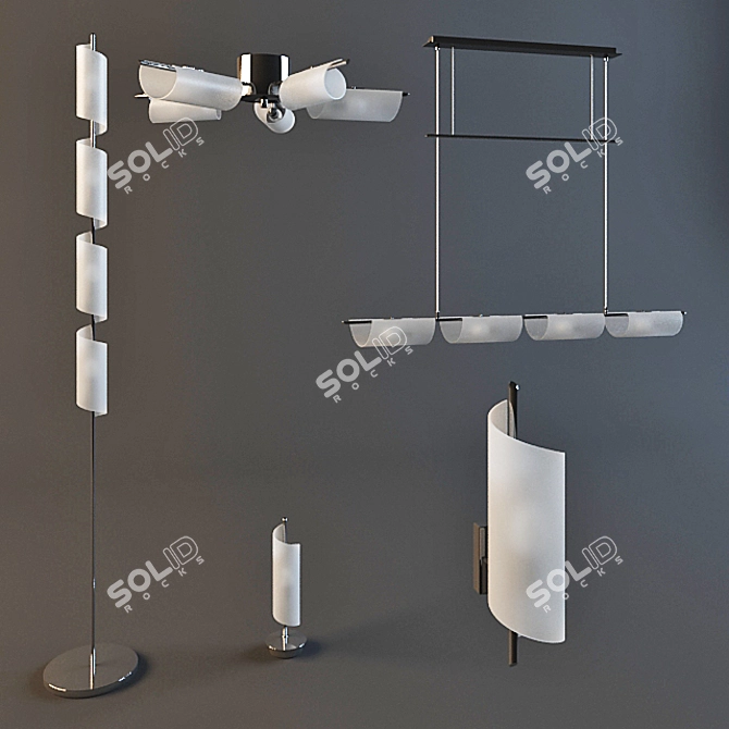 Odeon Ray Light Set 3D model image 1