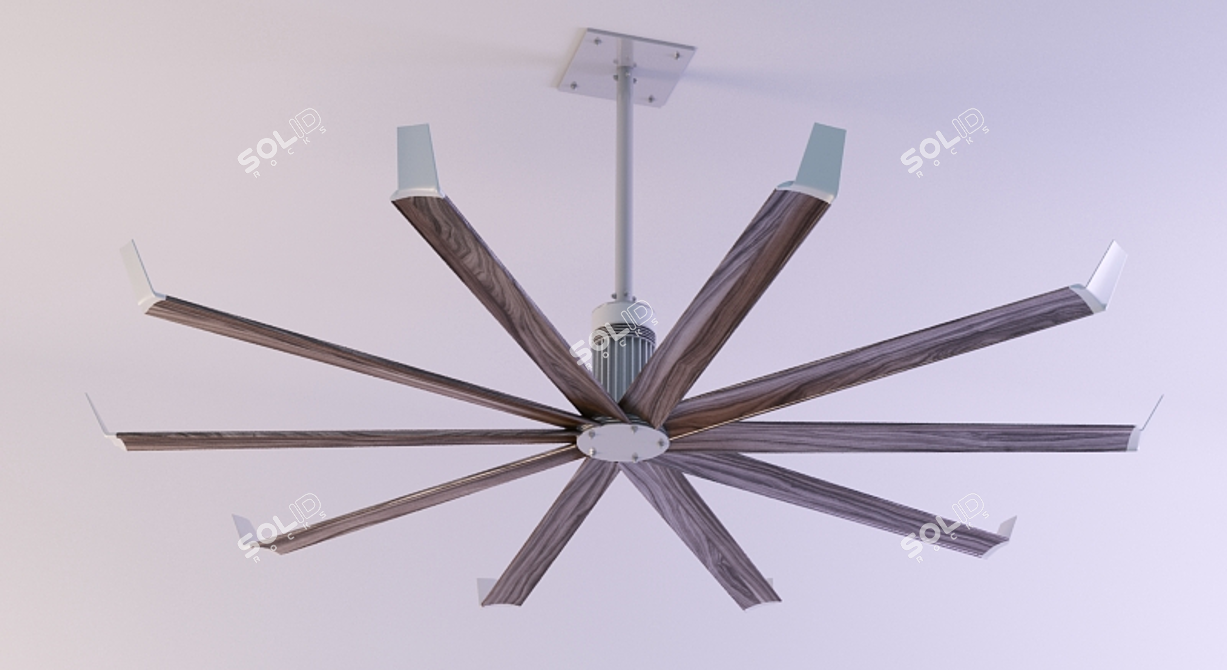 Elegant Ceiling Fan - Isis 3D model image 1