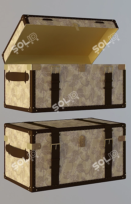 Multi-Purpose Toy Chest: Stylish & Spacious 3D model image 1