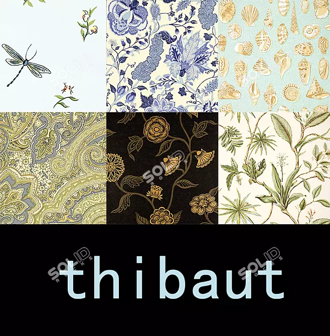 Thibaut’s American Wallpaper Textures 3D model image 1