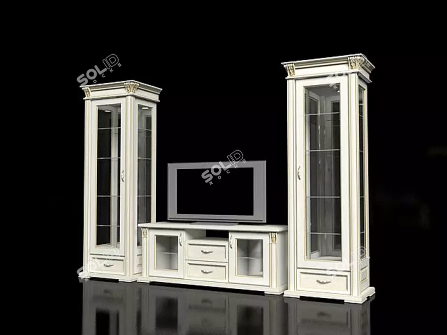 Elegant Living Room Set 3D model image 1