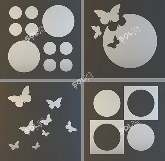 Custom-Made Decorative Mirrors 3D model image 1