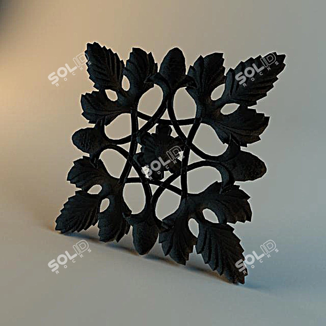 Title: Ornate Acorns Design Module 3D model image 1
