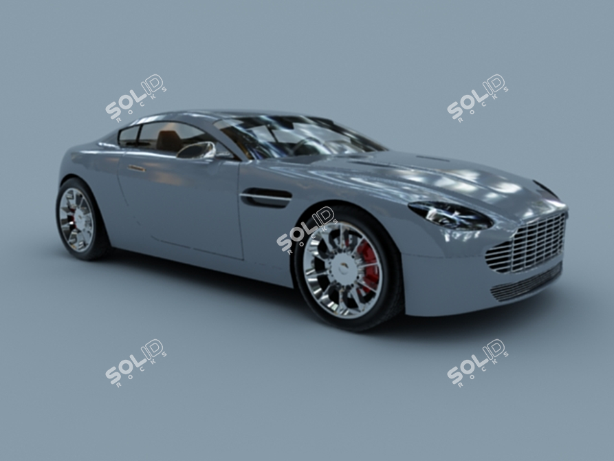 Luxurious Aston Martin DB8 3D model image 1