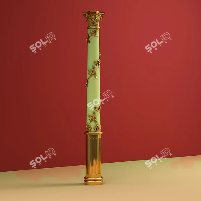 Classic Column with Capital 3D model image 1