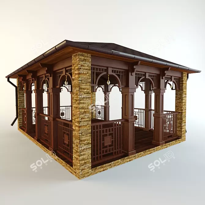 Elegant Outdoor Retreat: Gazebo 3D model image 1