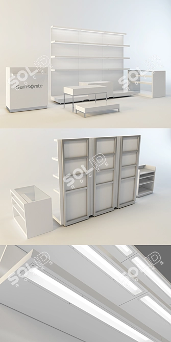 Boutique Display Rack 3D model image 1