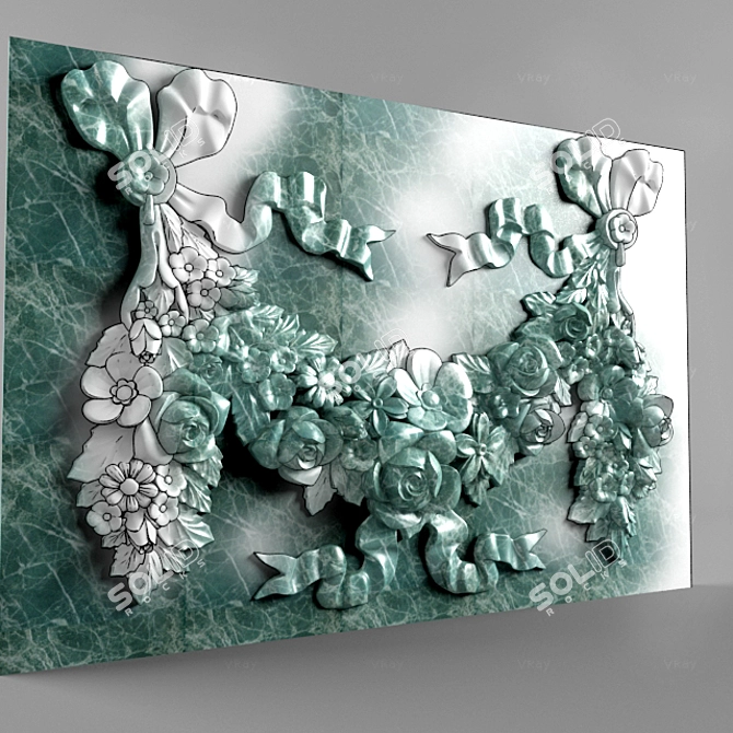 Artistic CNC Bas-Relief 3D model image 1