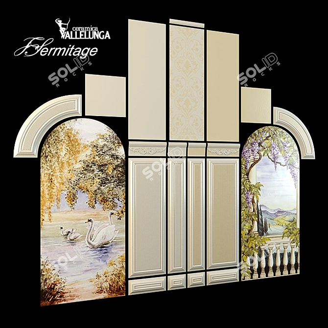 Hermitage Geometric Tile Collection 3D model image 1