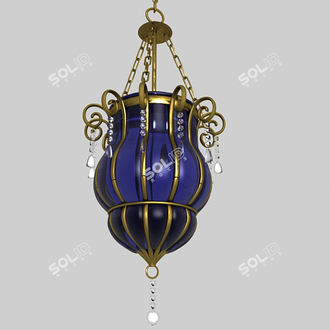 Elegant Kitchen Chandelier 3D model image 1