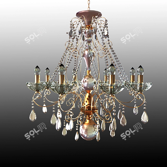 Classic Elegance Chandelier 3D model image 1