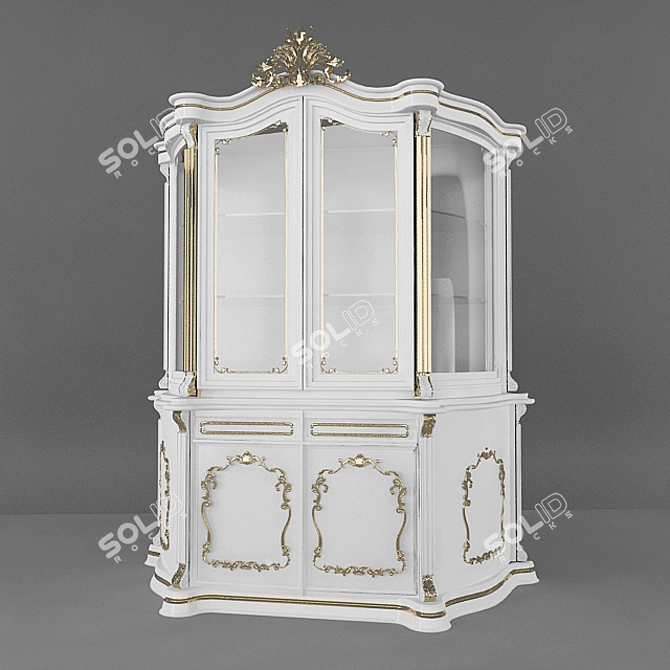 Elegant Display Cabinet -  витрина 3D model image 1