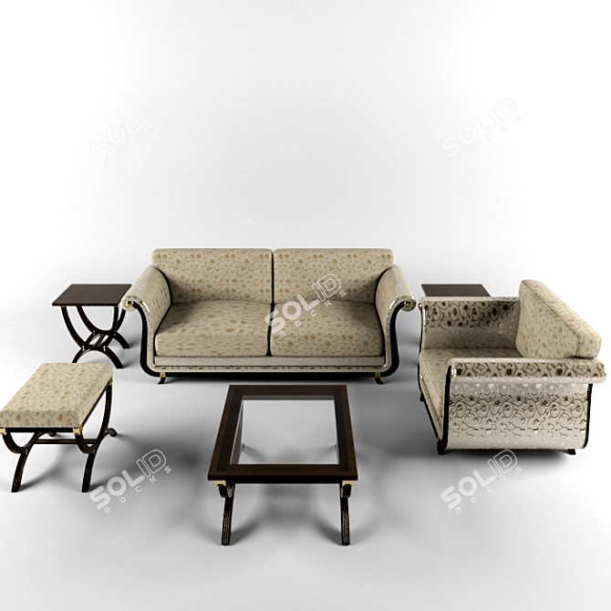 Classic Comfort Sofa | Timeless Elegance 3D model image 1