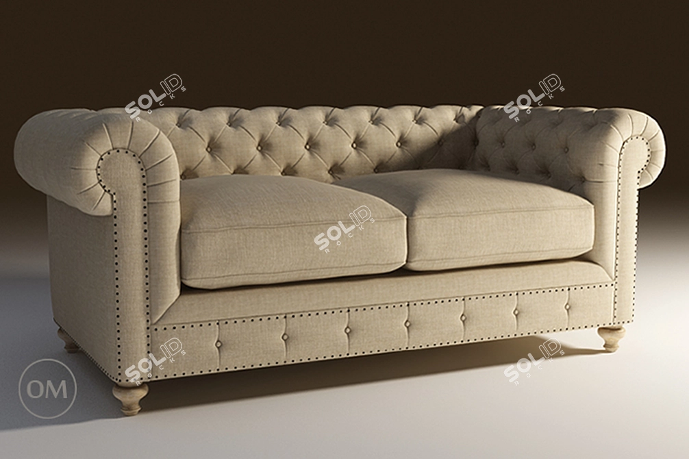 Lux Cigar Club Sofa 3D model image 1