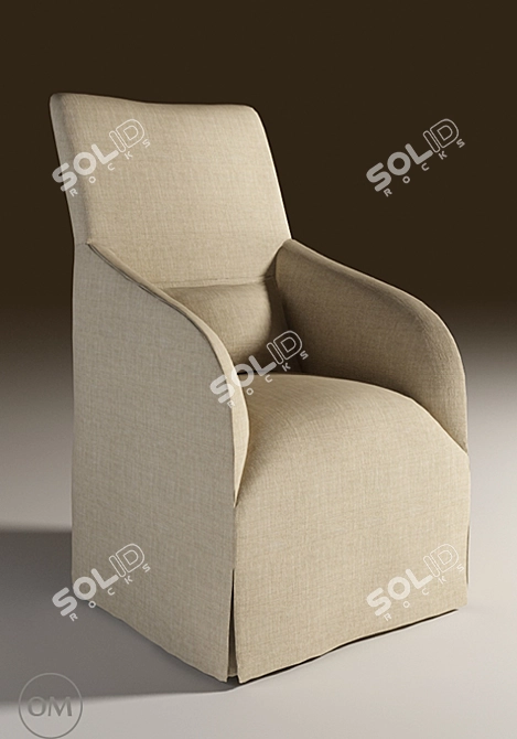 Flandia Armchair: Timeless Elegance 3D model image 1