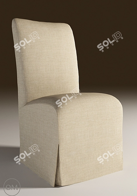 Cozy Flandia Slip Covered Chair 3D model image 1