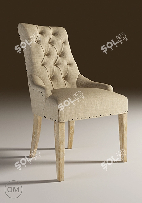 Title: Vintage-inspired Oldham Armchair 3D model image 1