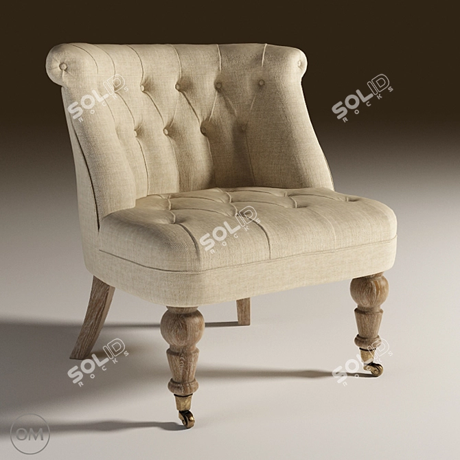 Cozy Cloud Puff Chair 3D model image 1