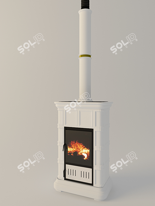 Elegant Mosaic Furnace 3D model image 1