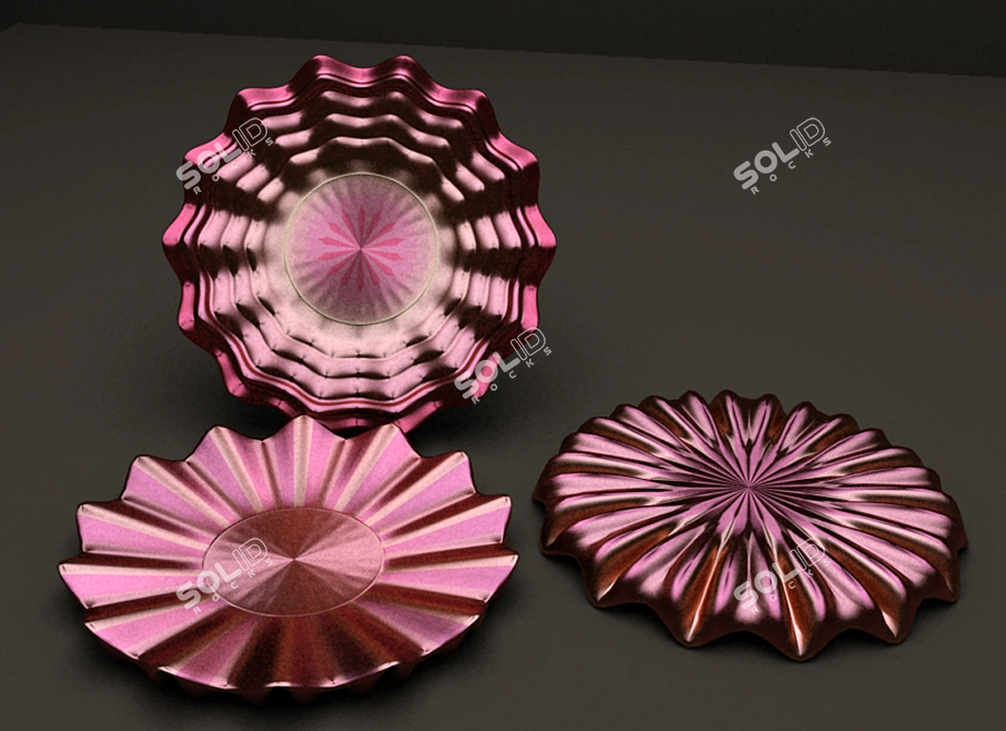 Elegant Glass Vase 3D model image 1