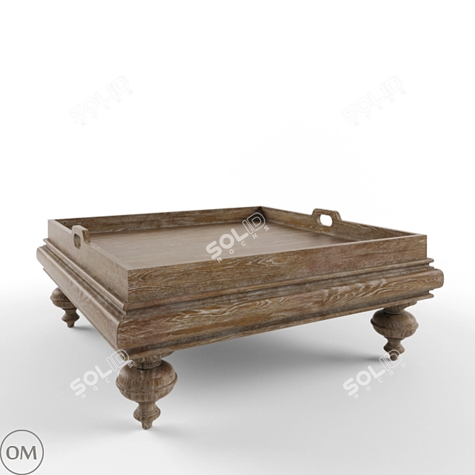 Table Seal Brown 3D model image 1