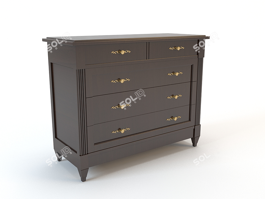 Elegant Morelato Chest of Drawers 3D model image 1