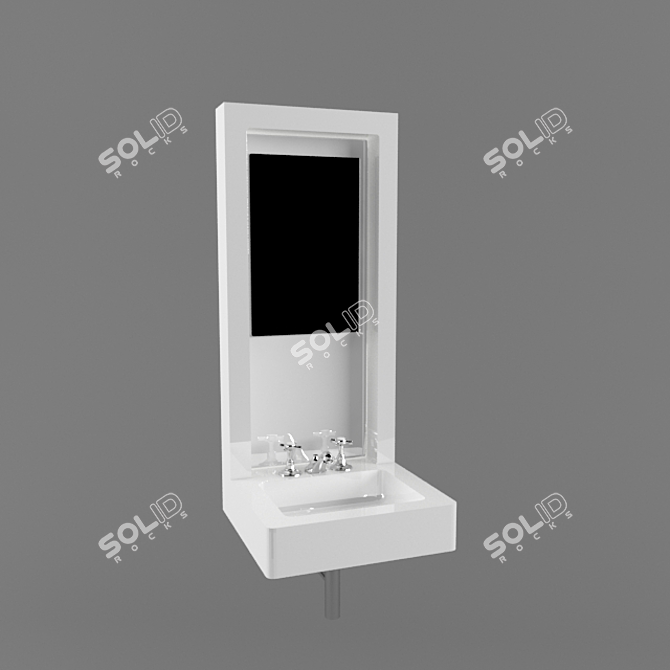 Italian Azzurra Nook Sink 3D model image 1