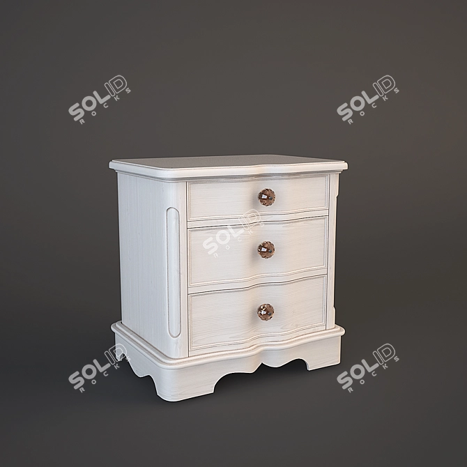 Dolfi 0337 Nightstand: Sleek and Stylish Storage 3D model image 1