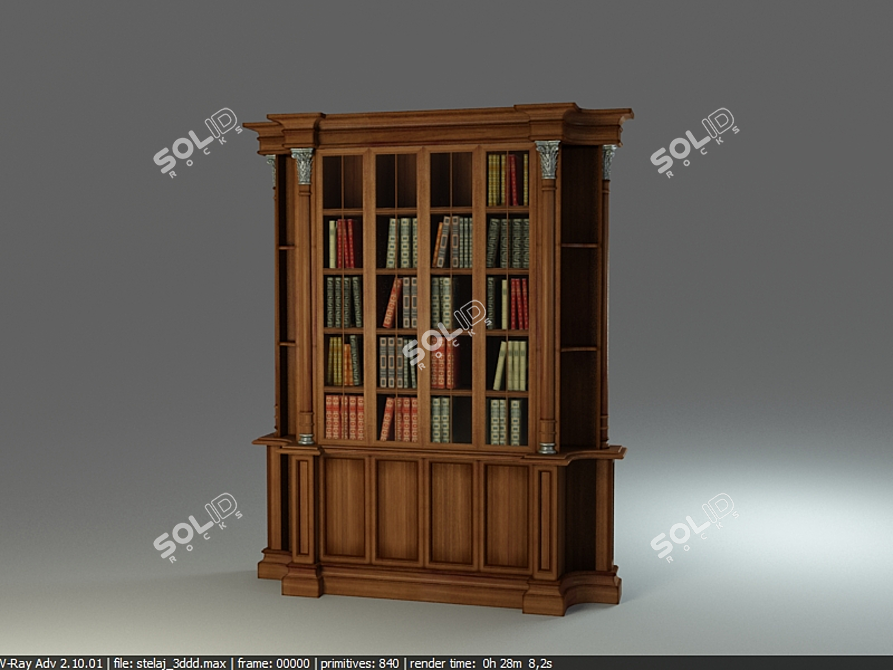 Minimalist Bookshelf 3D model image 1