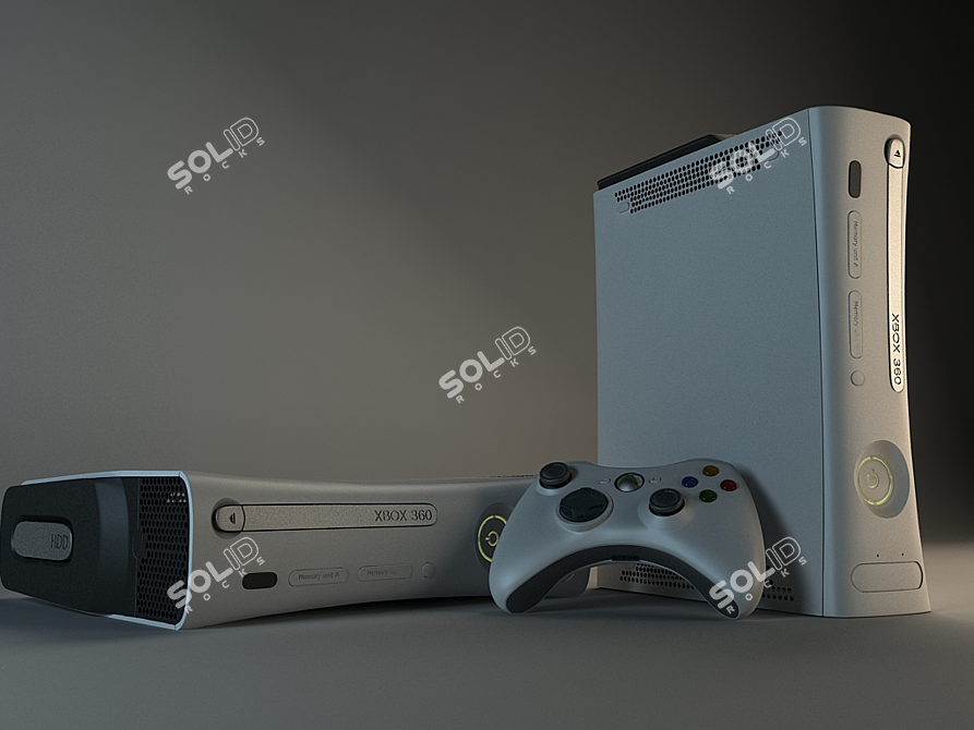 XBOX 360 Gaming Console 3D model image 1