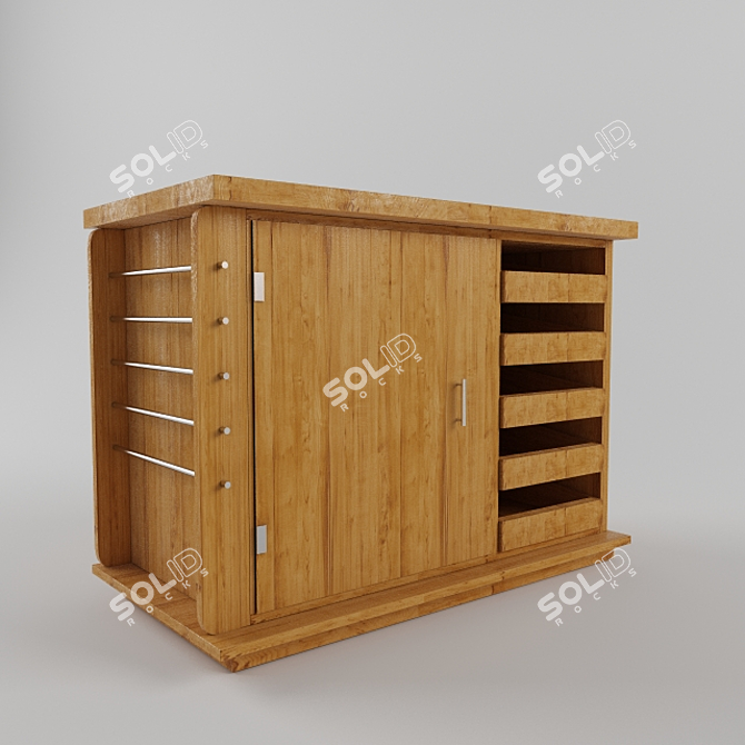 Compact Packaging Table 3D model image 1